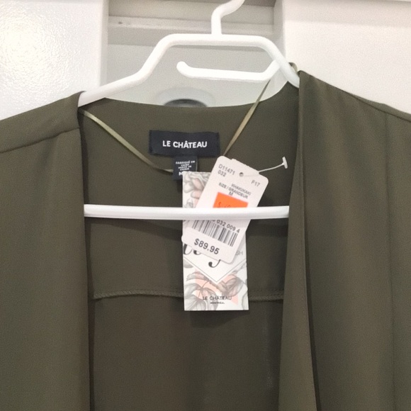 Le Chateau Khaki Green long jacket - Picture 2 of 2